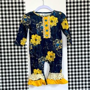 Baby Girl Snow Floral Romper 6-9 months